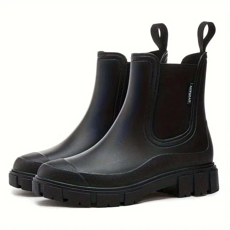 Bottines Chelsea femme imperméables à enfiler – Maria – Noir