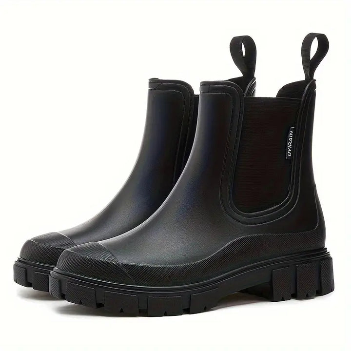 Bottines Chelsea femme imperméables à enfiler – Maria – Noir