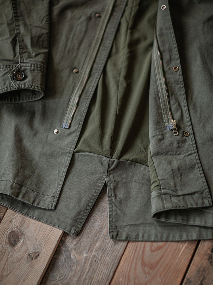Parka homme style militaire à capuche en coton coupe ample – Thibault - vue 7