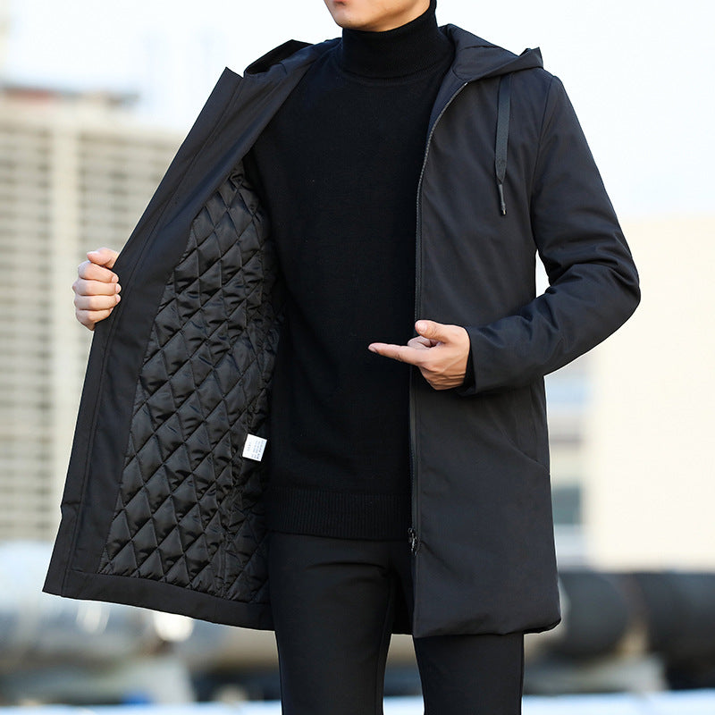 Manteau d'hiver homme isolant mi-long à capuche – Ivar – vue 4