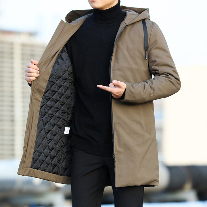 Manteau d'hiver homme isolant mi-long à capuche – Ivar – vue 5