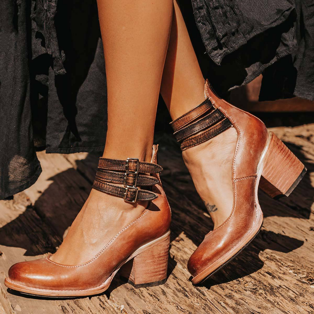 Bottines femme élégantes et confortables – Cassiopée – Marron foncé
