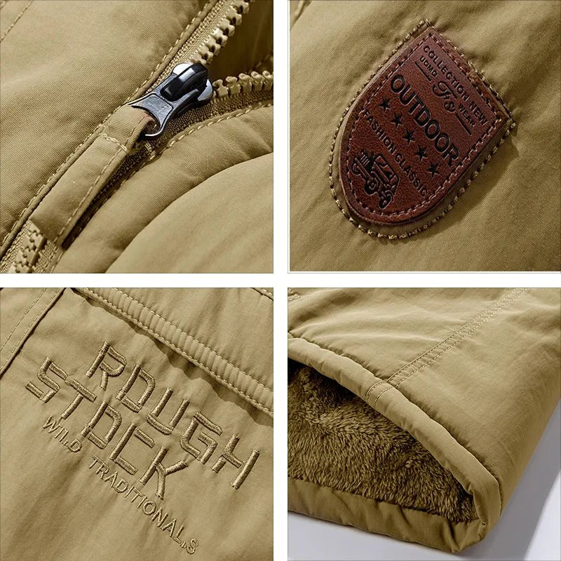 Manteau d'hiver homme robuste et imperméable à capuche amovible – Tobias – vue 17