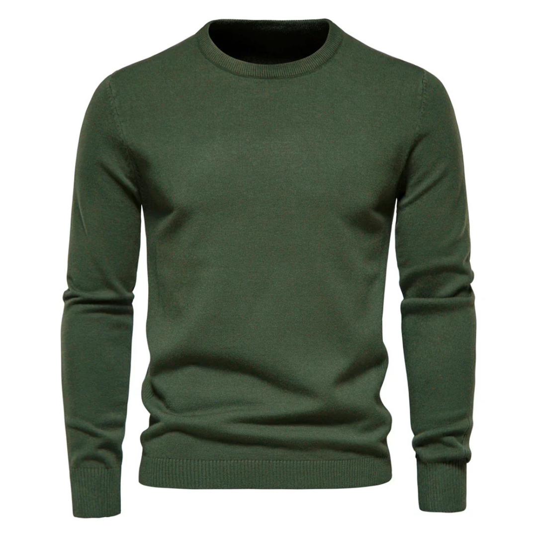 Pull homme élégant et confortable respirant – Christian – Vert foncé