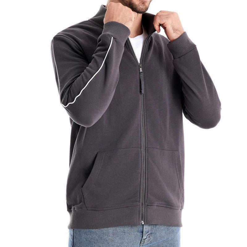 Veste sweat homme zippée à col montant et poches – Adrien - vue 1