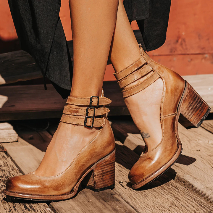 Bottines femme élégantes et confortables – Cassiopée – Marron