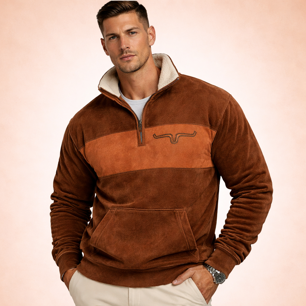 Pull homme chaud et polyvalent à quart de zip – Marcel – vue 10