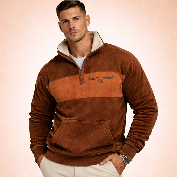 Pull homme chaud et polyvalent à quart de zip – Marcel – vue 10