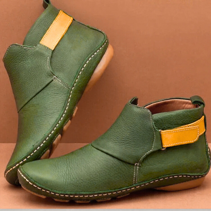Bottines vintage femme confortables à doublure douce – Mirelda – Vert