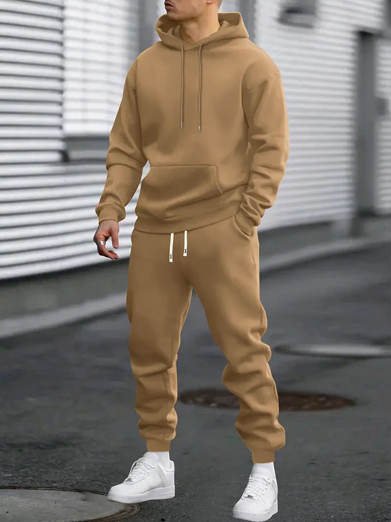 Ensemble homme sweat et pantalon décontracté élégant – Daniel – Kaki