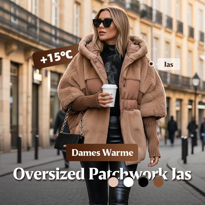 Doudoune oversize femme à capuche mêlant peluche et matelassé – Capucine - vue 1