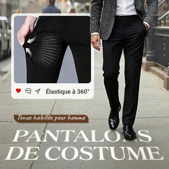 Pantalon de costume homme stretch coupe droite – Maxime - vue 1