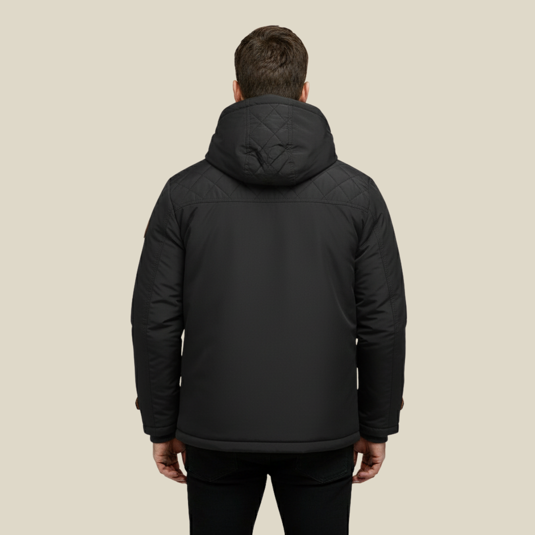 Manteau d'hiver homme robuste et imperméable à capuche amovible – Tobias – vue 3