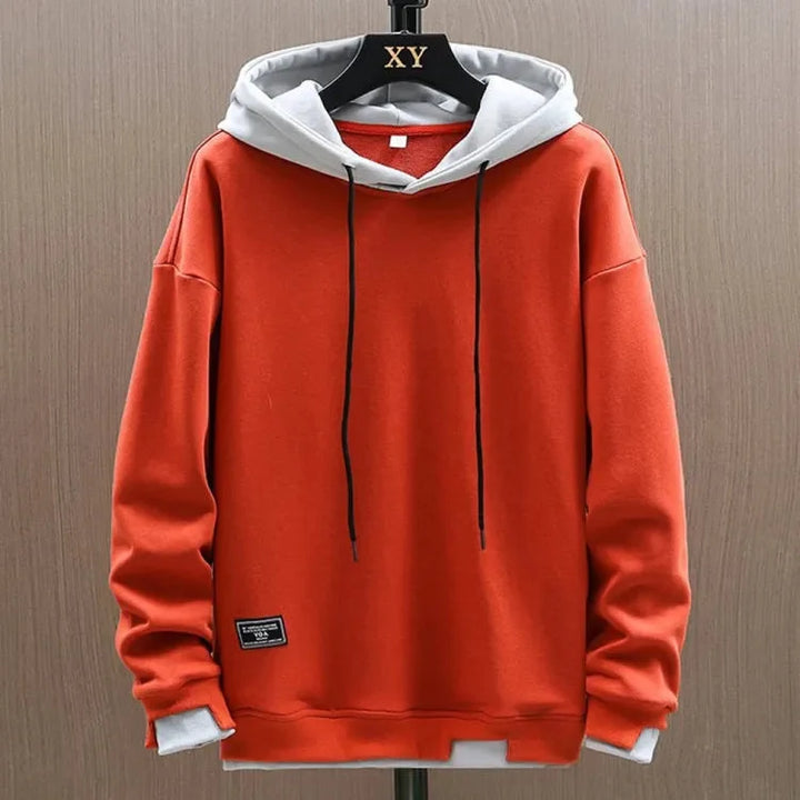 Sweat à capuche homme classique et confortable à poches – Lucas – Orange