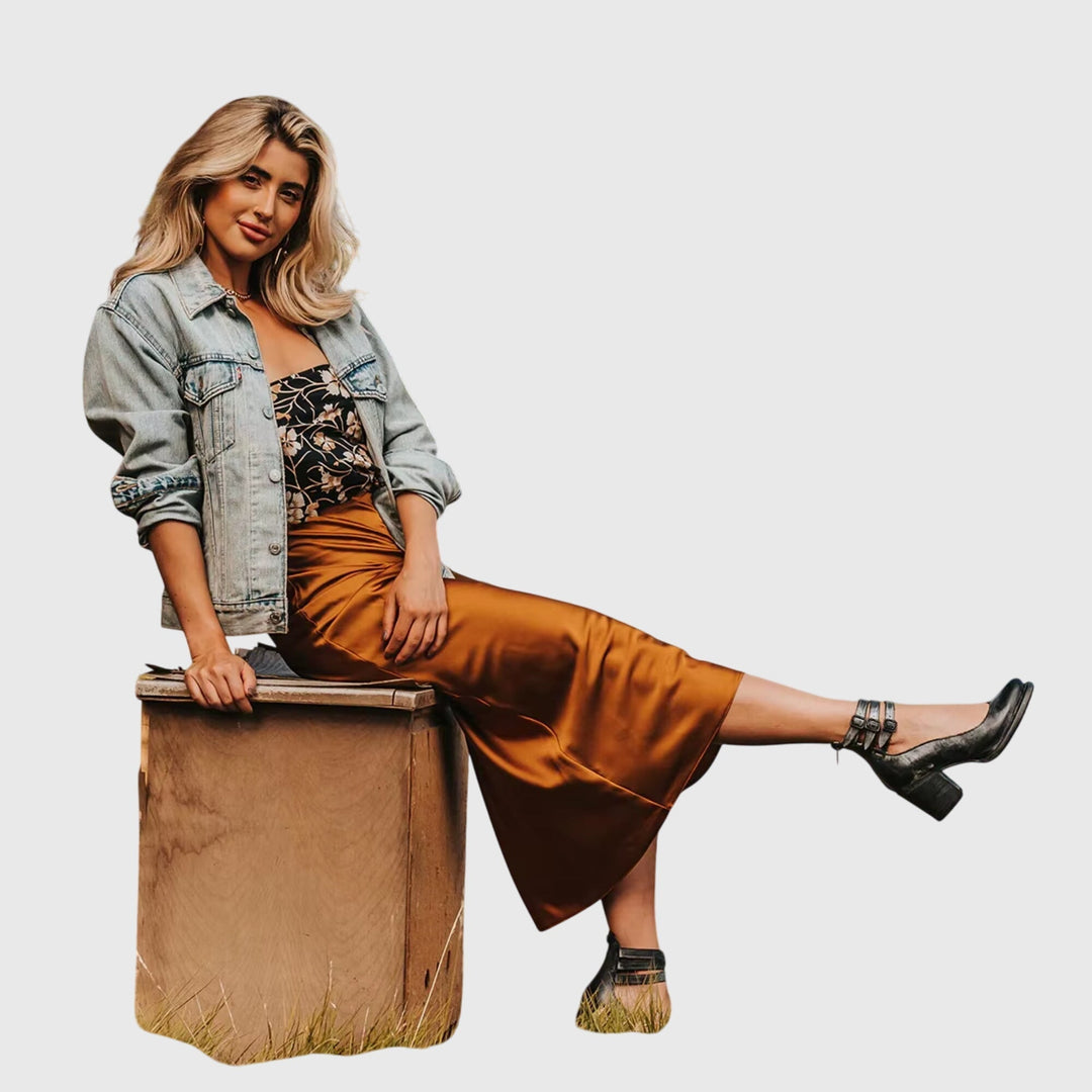 Bottines femme à brides bouclées, talon bloc et découpe – Sienna – vue 2