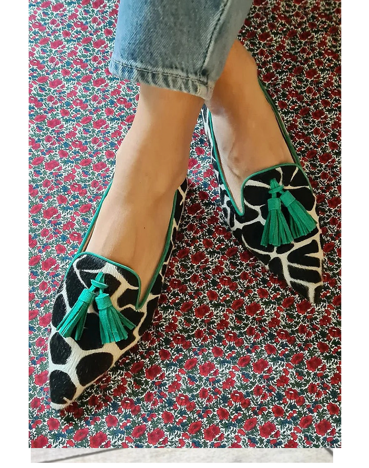 Mocassins femme élégants à bout pointu – Beatrice – Vert