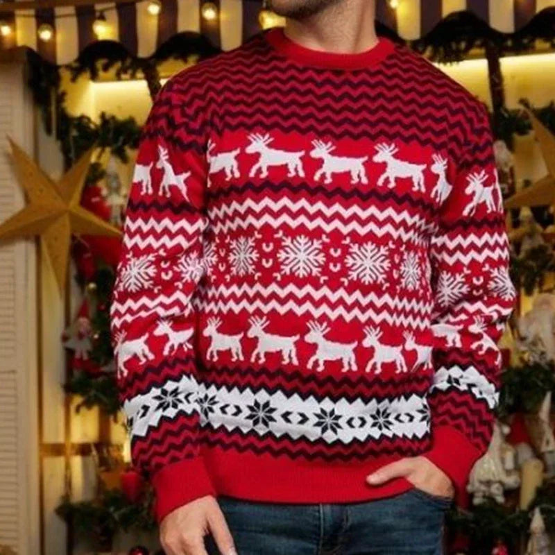 Pull de Noël femme en maille jacquard à motifs rennes et flocons – Holly - vue 7