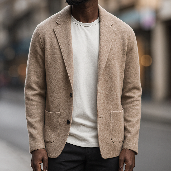Cardigan boutonné homme raffiné en laine fine – Émile – vue 8