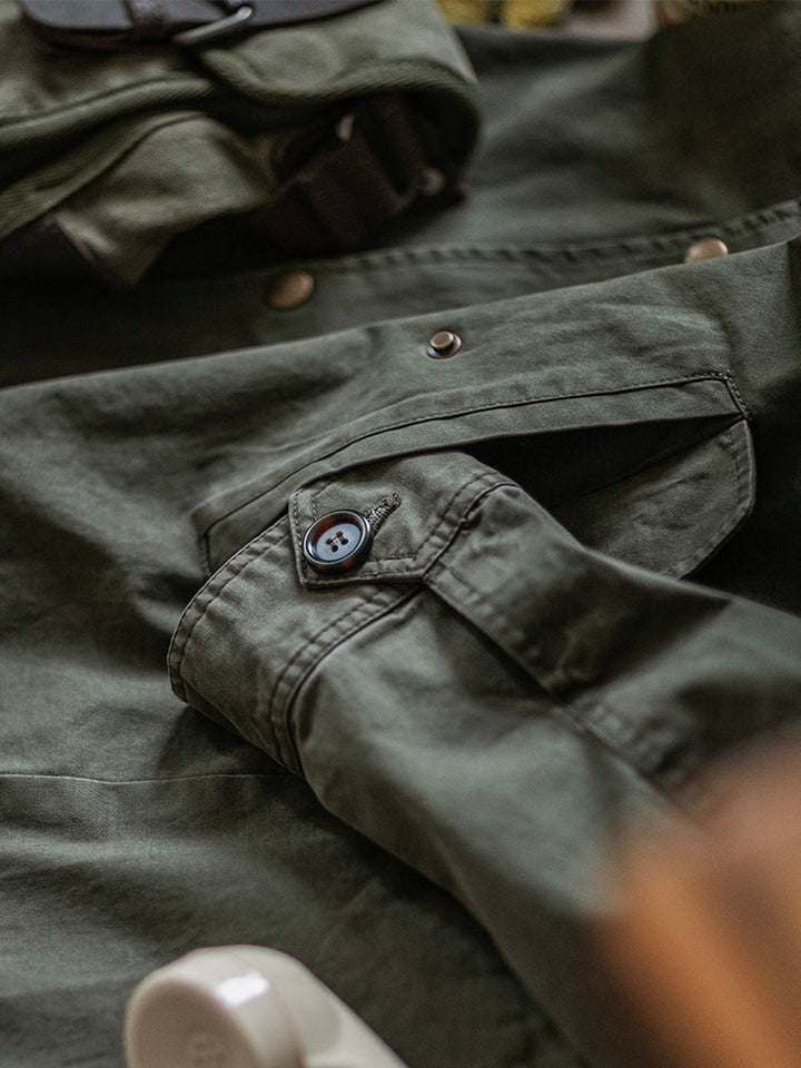 Parka homme style militaire à capuche en coton coupe ample – Thibault - vue 10