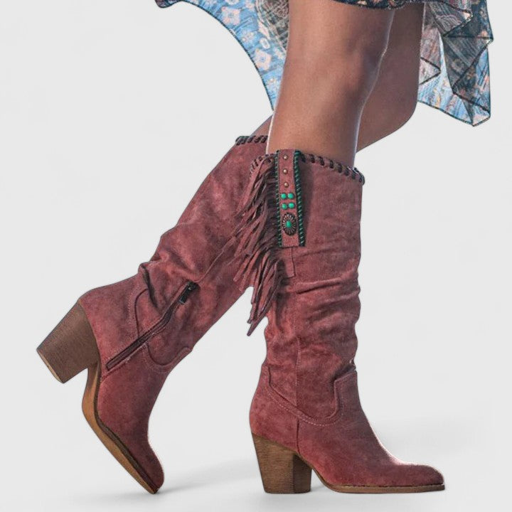 Bottes orthopédiques femme à semelle amortissante – Megyn – Rouge