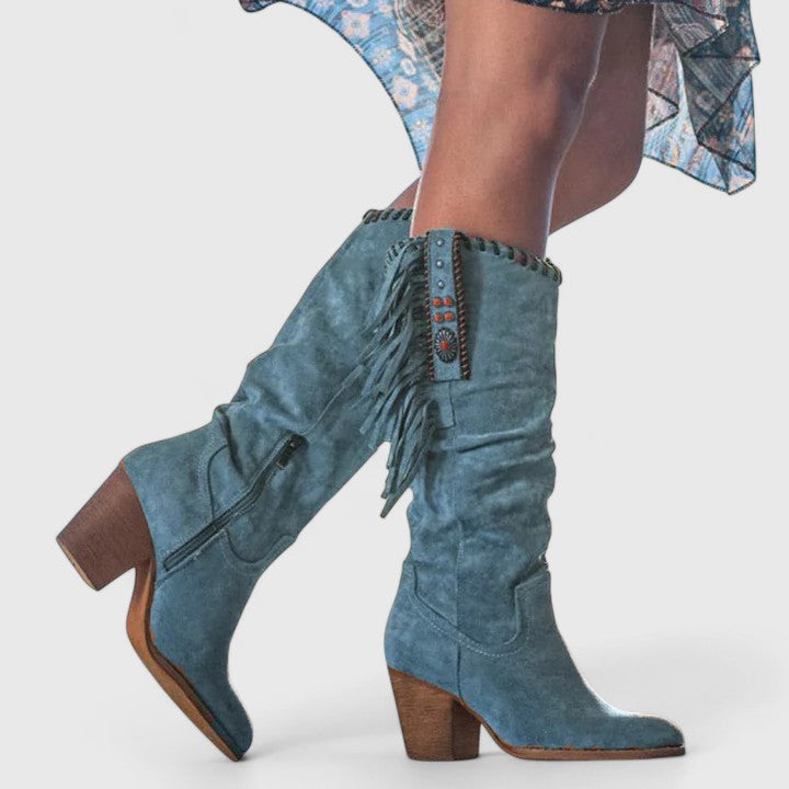 Bottes orthopédiques femme à semelle amortissante – Megyn – Bleu