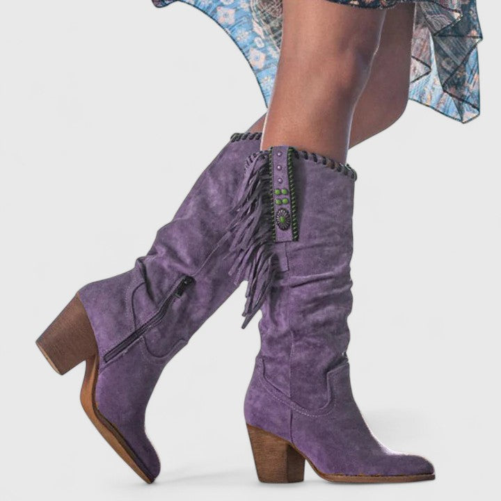 Bottes orthopédiques femme à semelle amortissante – Megyn – Violet