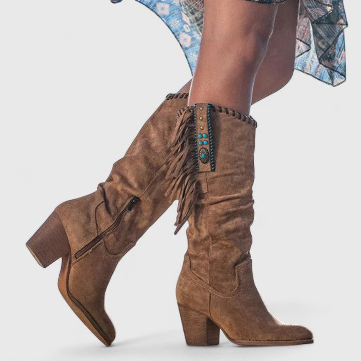 Bottes orthopédiques femme à semelle amortissante – Megyn – Marron