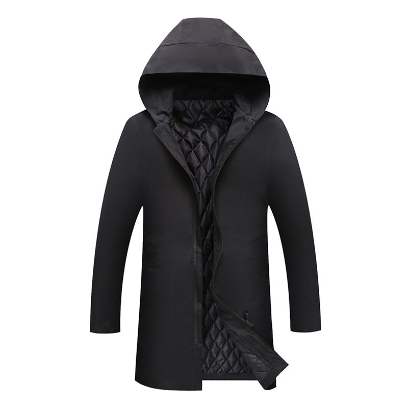 Manteau d'hiver homme isolant mi-long à capuche – Ivar – vue 8