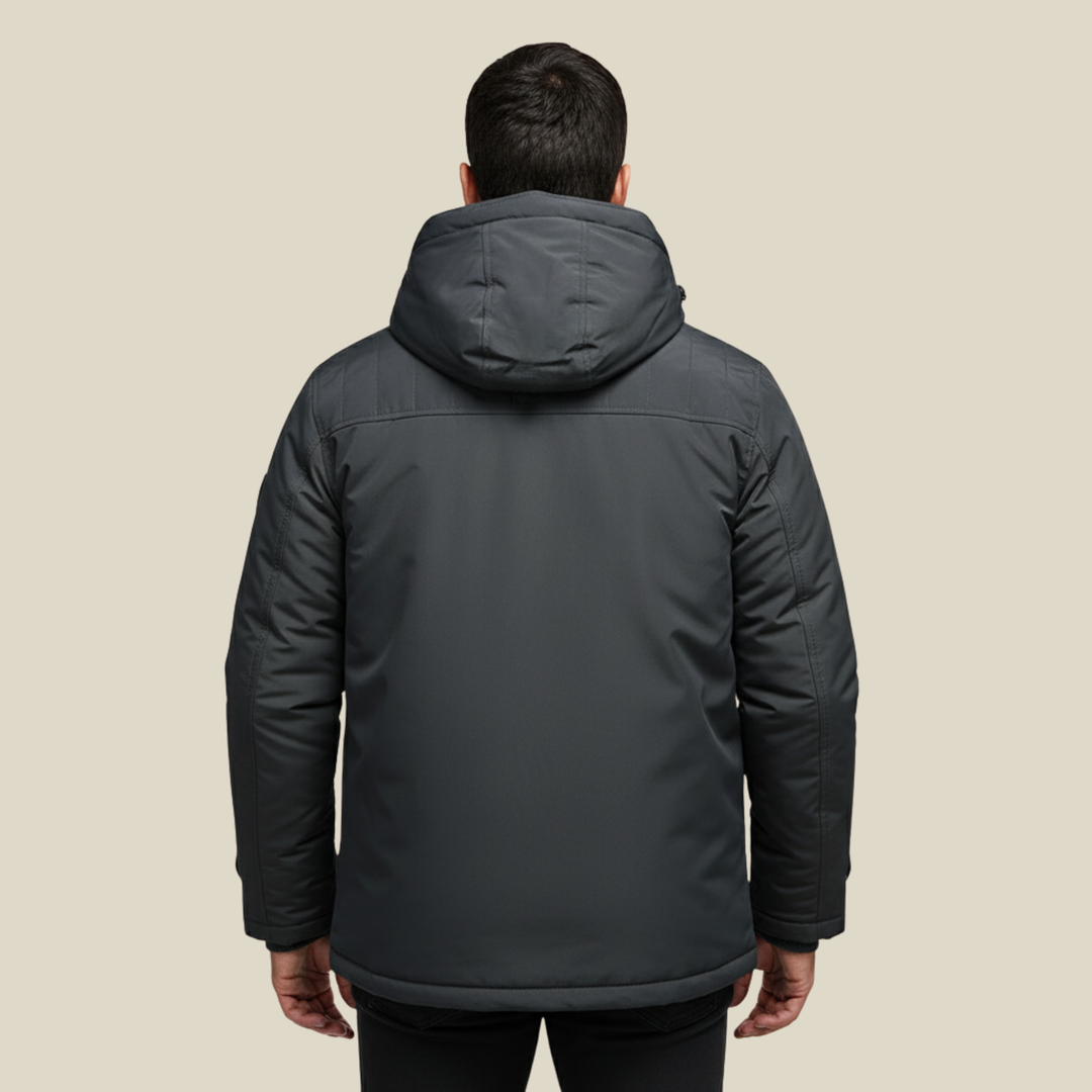 Manteau d'hiver homme robuste et imperméable à capuche amovible – Tobias – vue 6