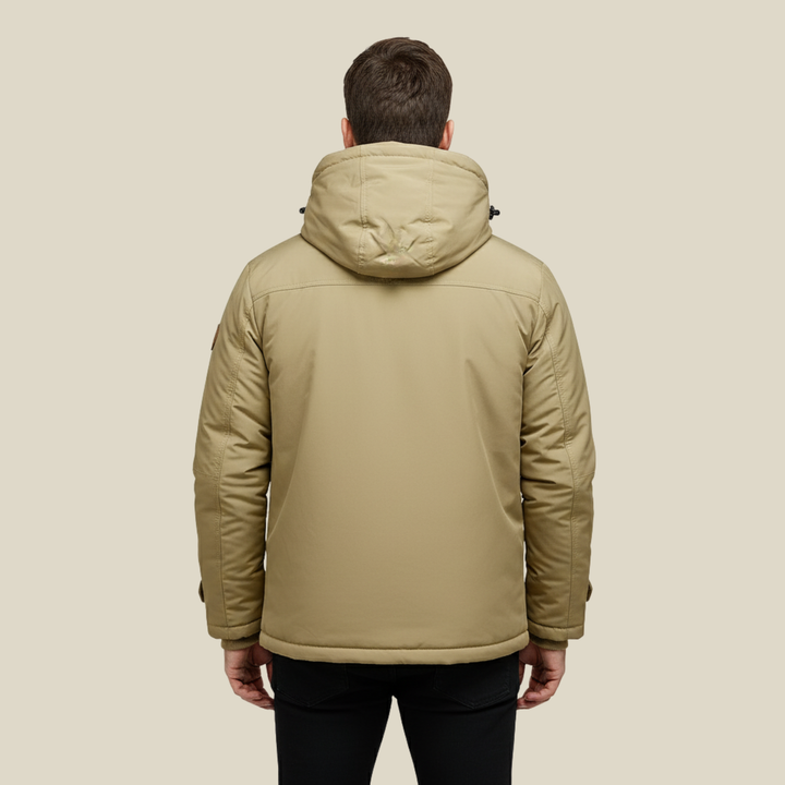Manteau d'hiver homme robuste et imperméable à capuche amovible – Tobias – vue 9