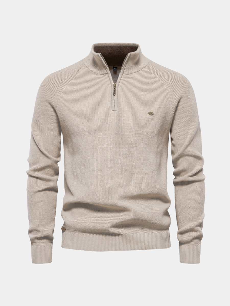Pull demi-zip homme luxe pour l'automne – Hugo – vue 1