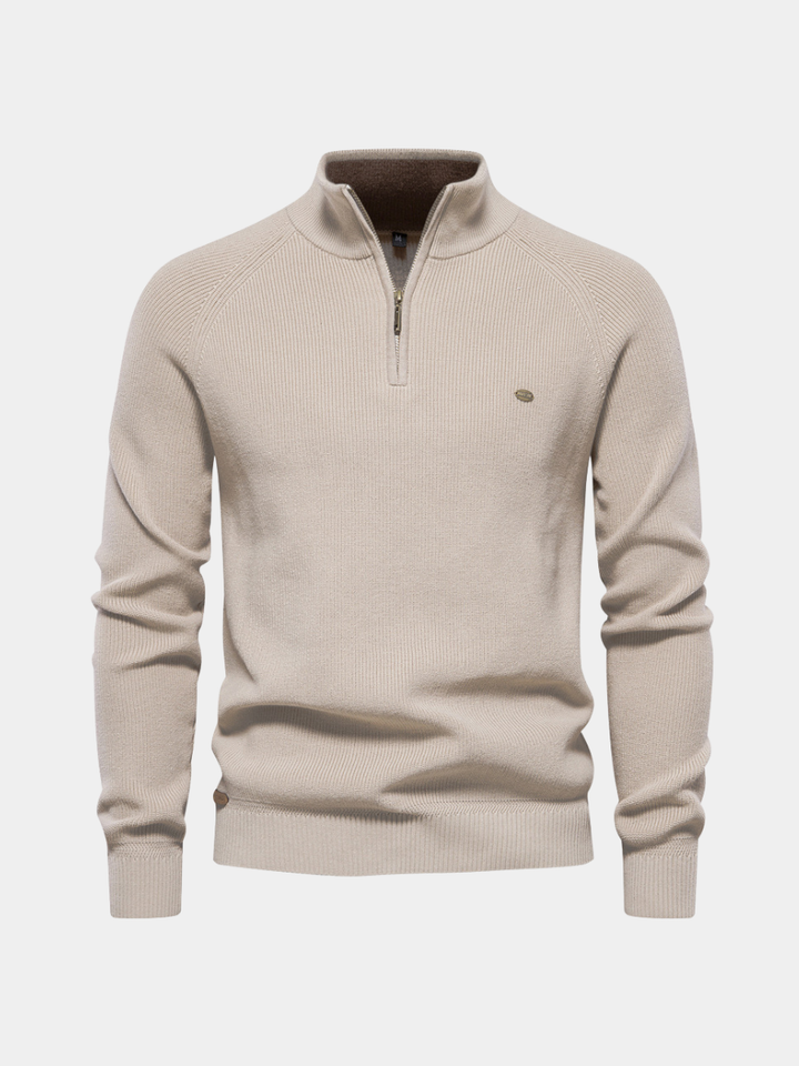 Pull demi-zip homme luxe pour l'automne – Hugo – vue 1
