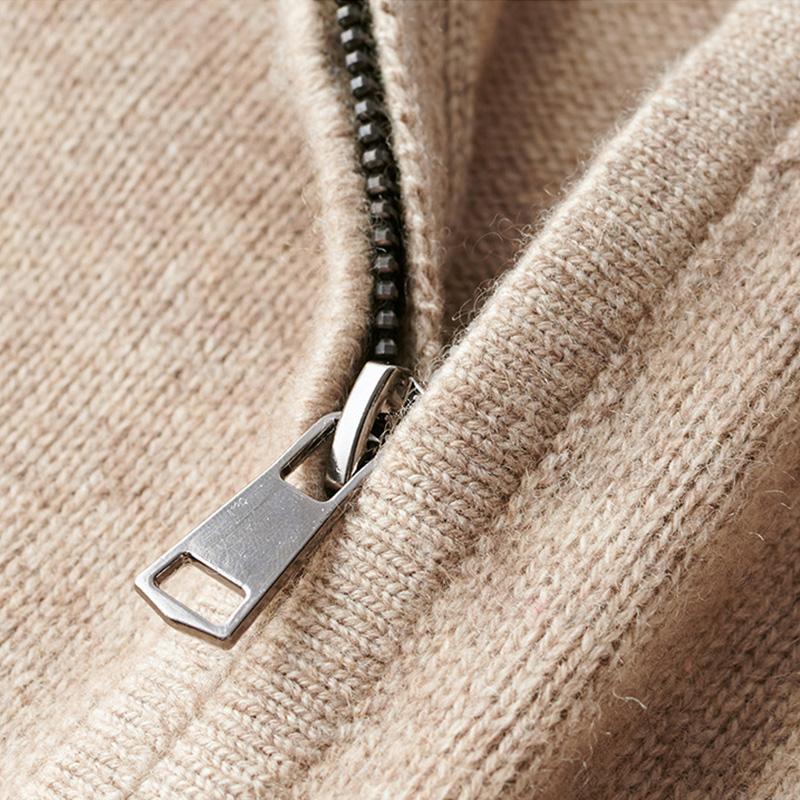 Pull demi-zip homme premium en maille côtelée – Erik – vue 7