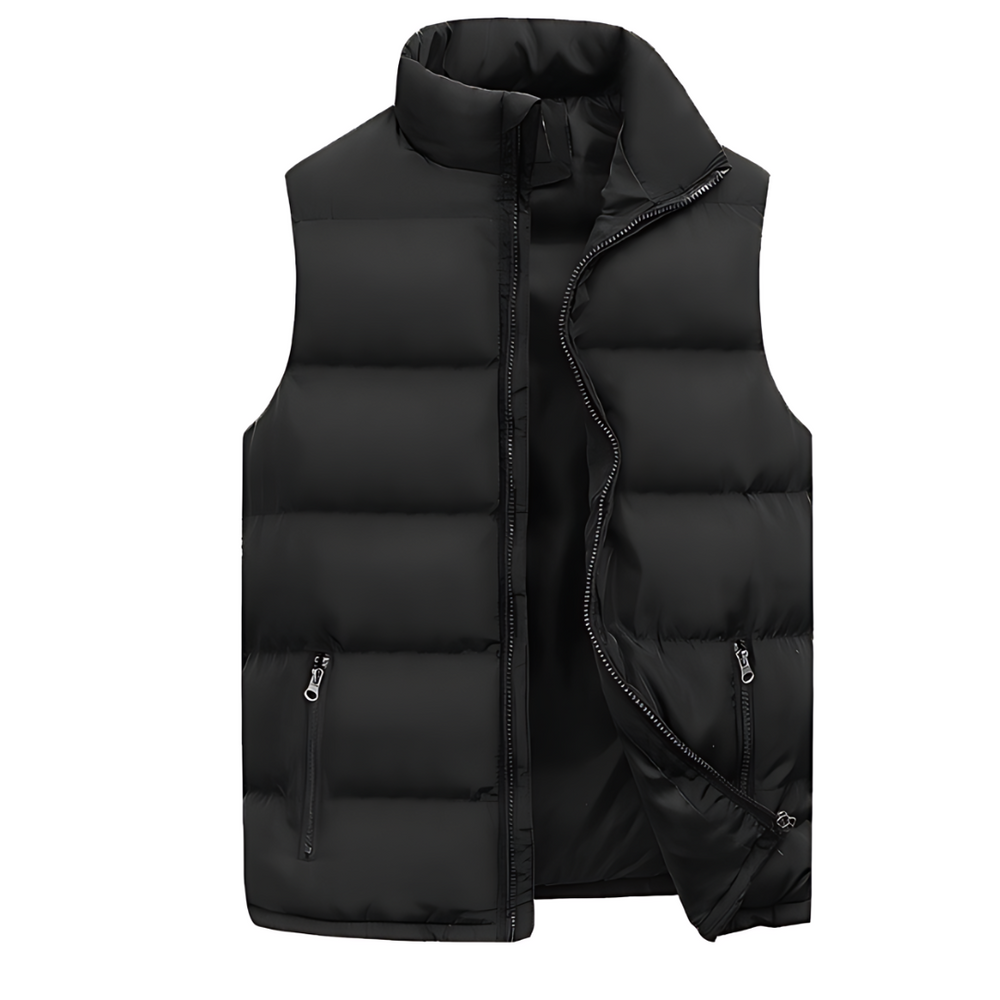 Gilet matelassé sans manches homme à poches – Outdoor – Noir