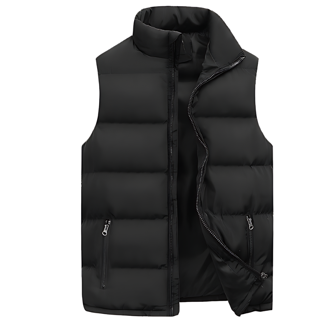 Gilet matelassé sans manches homme à poches – Outdoor – Noir