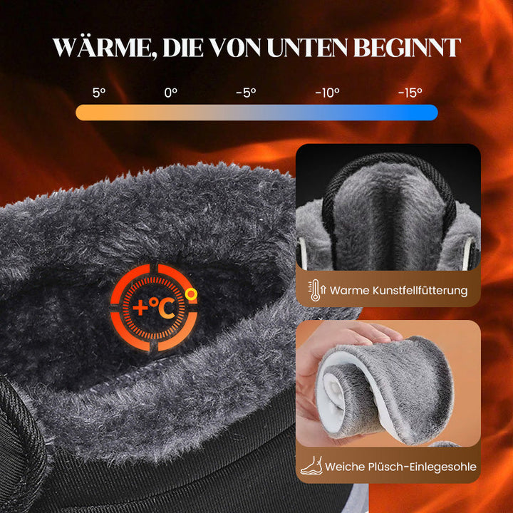 Baskets d'hiver femme montantes doublées peluche à scratch – Romy - vue 6