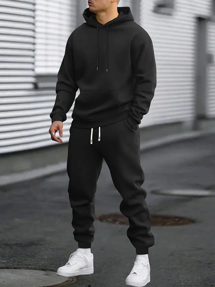 Ensemble homme sweat et pantalon décontracté élégant – Daniel – Noir