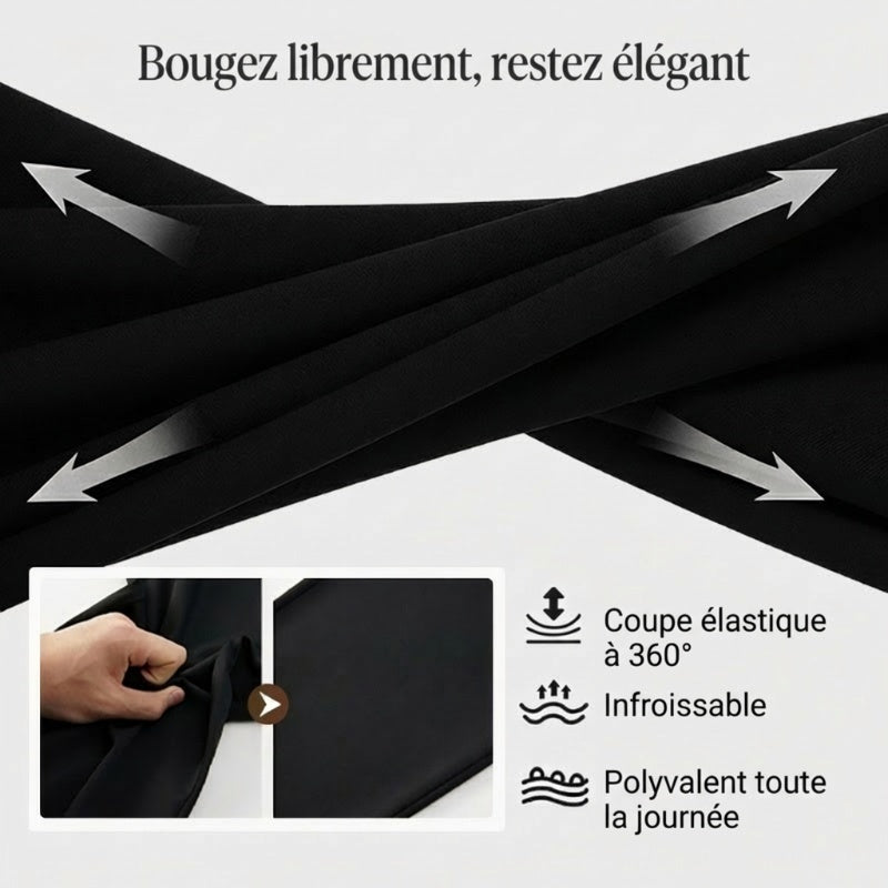 Pantalon de costume homme stretch coupe droite – Maxime - vue 6