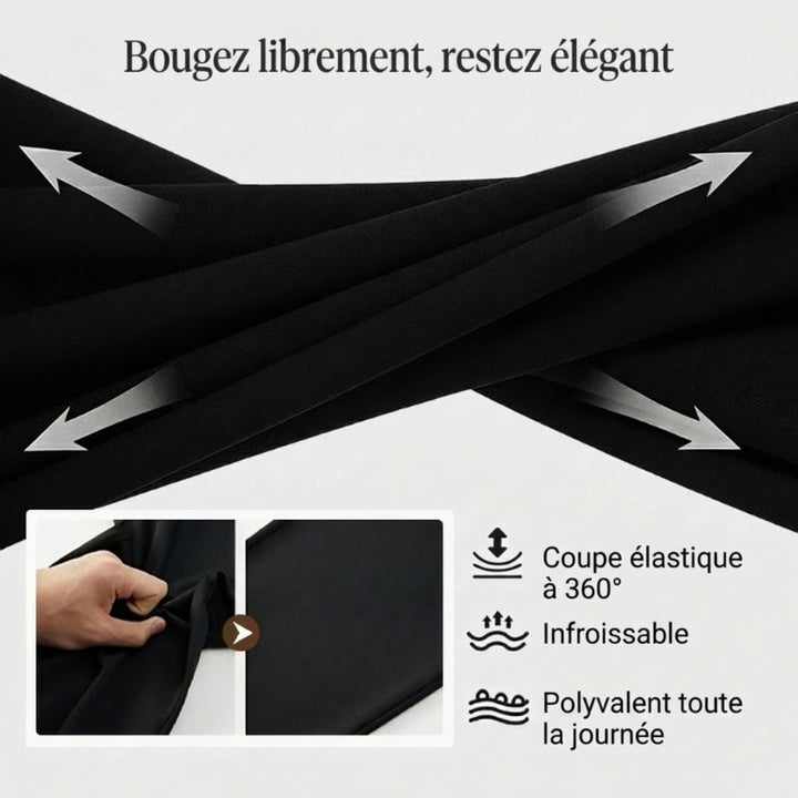 Pantalon de costume homme stretch coupe droite – Maxime - vue 6