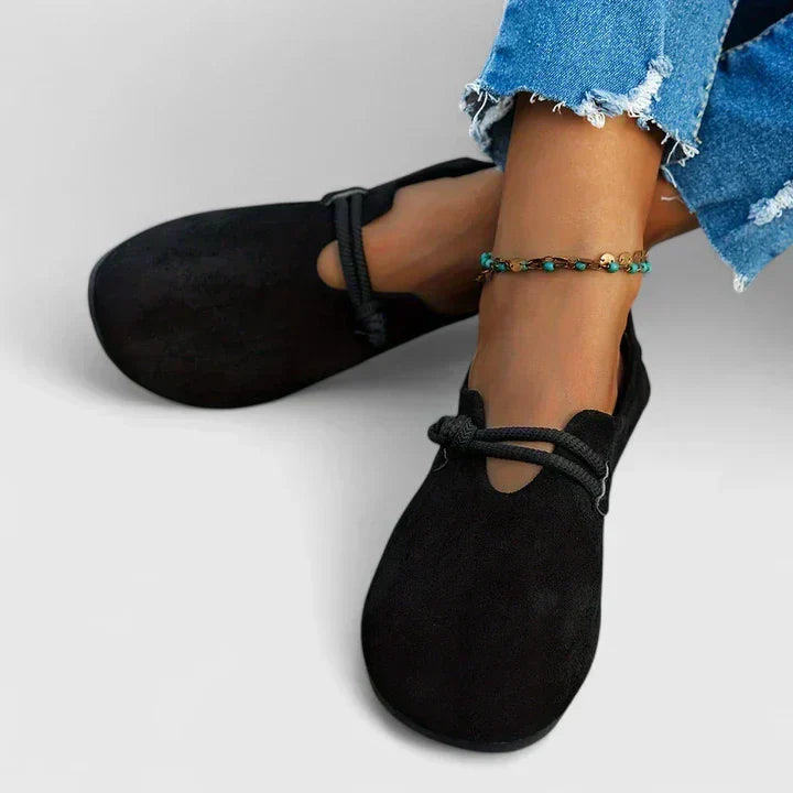 Mocassins femme orthopédiques à détail cordage – Lynda – vue 2