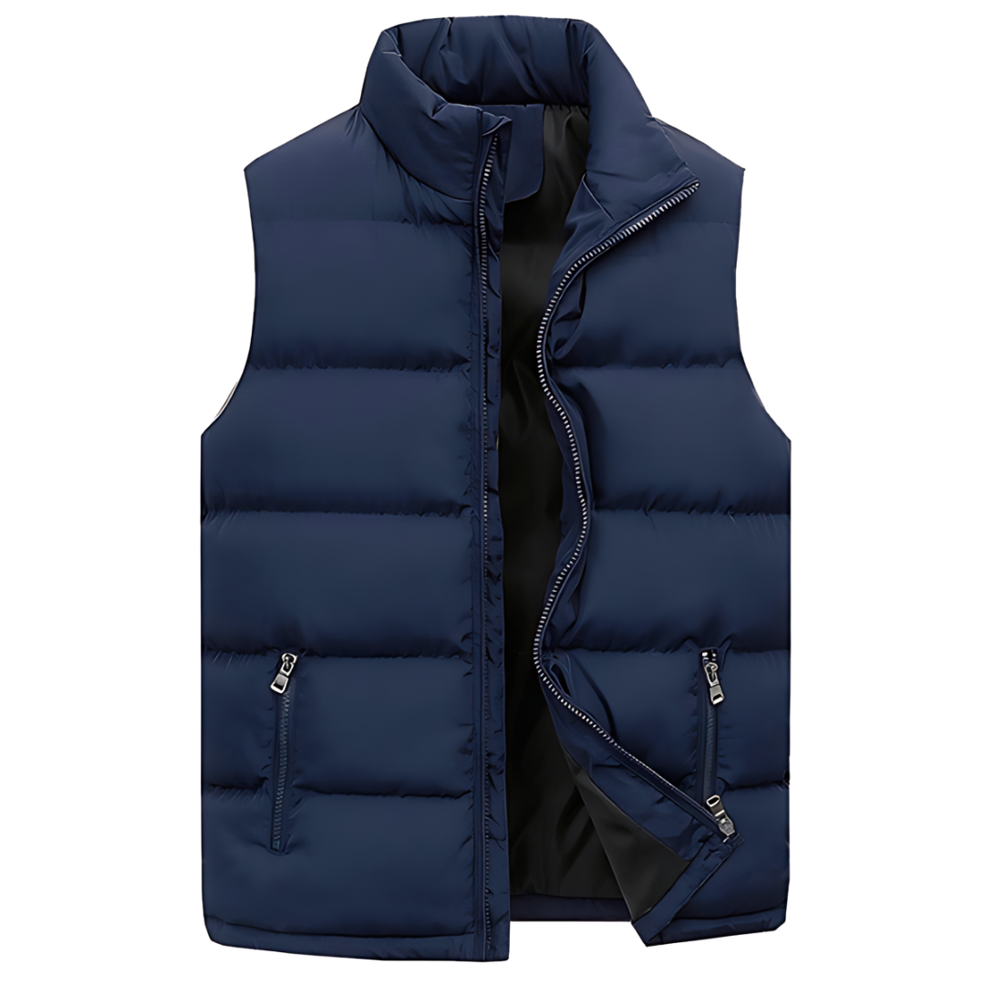 Gilet matelassé sans manches homme à poches – Outdoor – Bleu marine