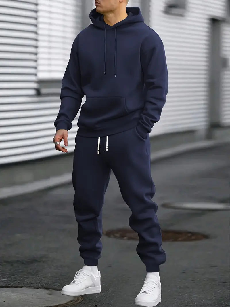 Ensemble homme sweat et pantalon décontracté élégant – Daniel – Bleu