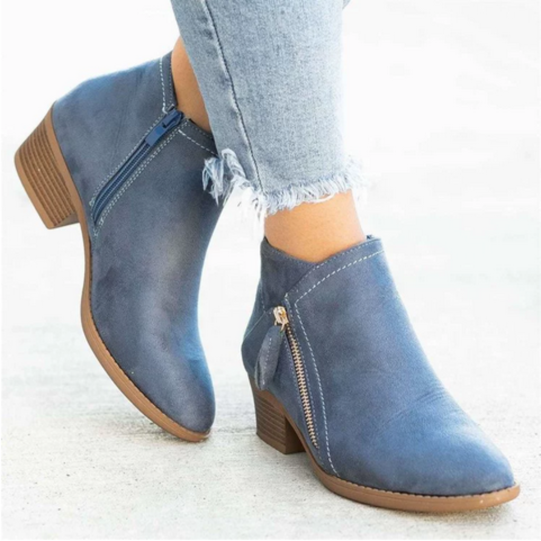Bottines élégantes femme à soutien orthopédique et zip – Friana – vue 1