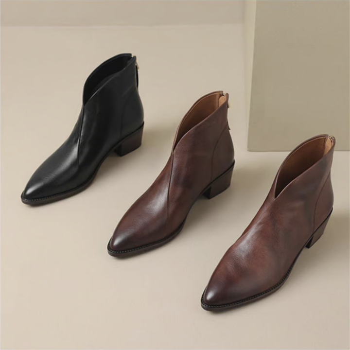 Bottines femme élégantes à talon bas – Felly – vue 3