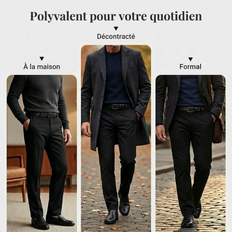 Pantalon de costume homme stretch coupe droite – Maxime - vue 8