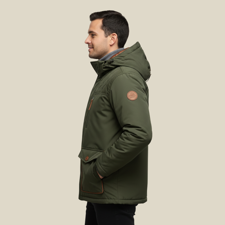 Manteau d'hiver homme robuste et imperméable à capuche amovible – Tobias – vue 11