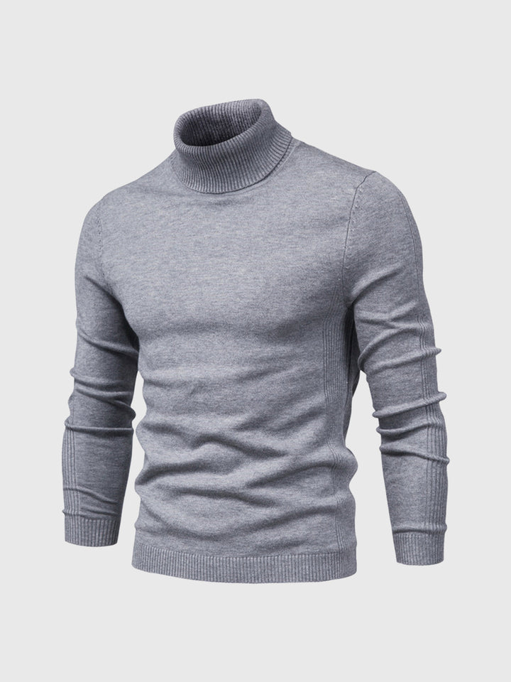 Pull col roulé homme en coton doux coupe ajustée – Bastien – vue 12
