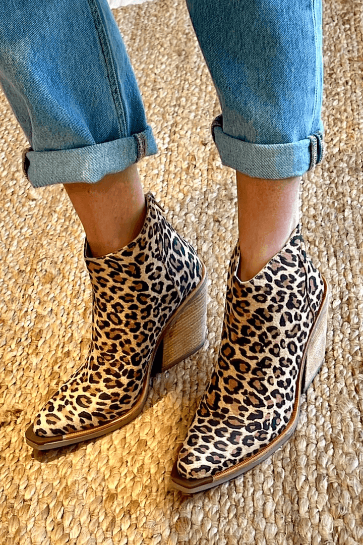 Bottes cowboy femme à bout pointu et talon robuste – Ava – vue 3