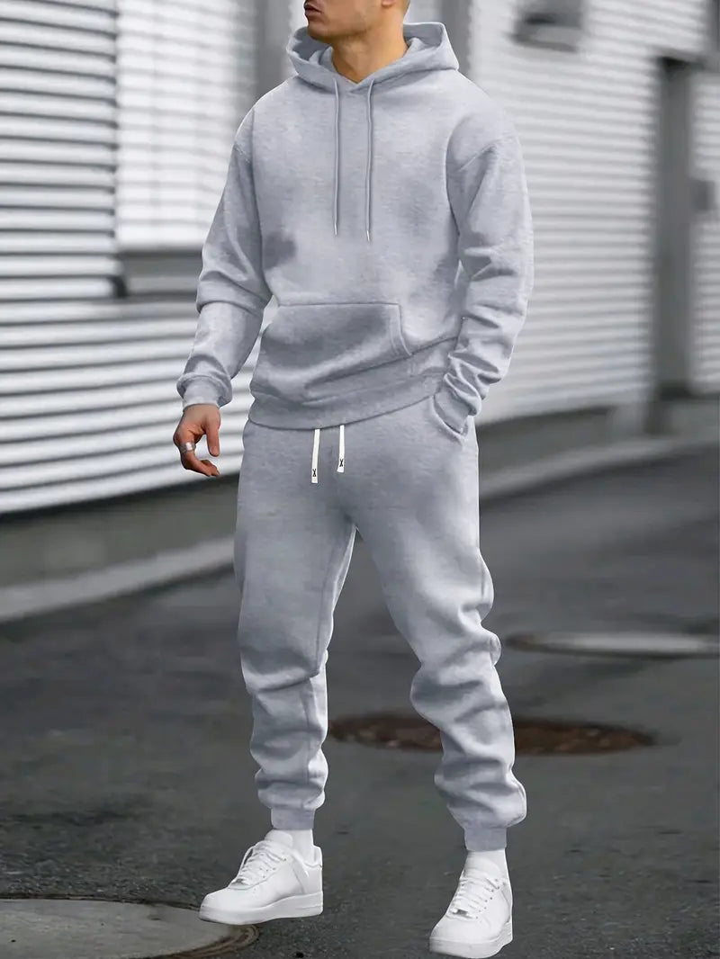 Ensemble homme sweat et pantalon décontracté élégant – Daniel – Gris clair
