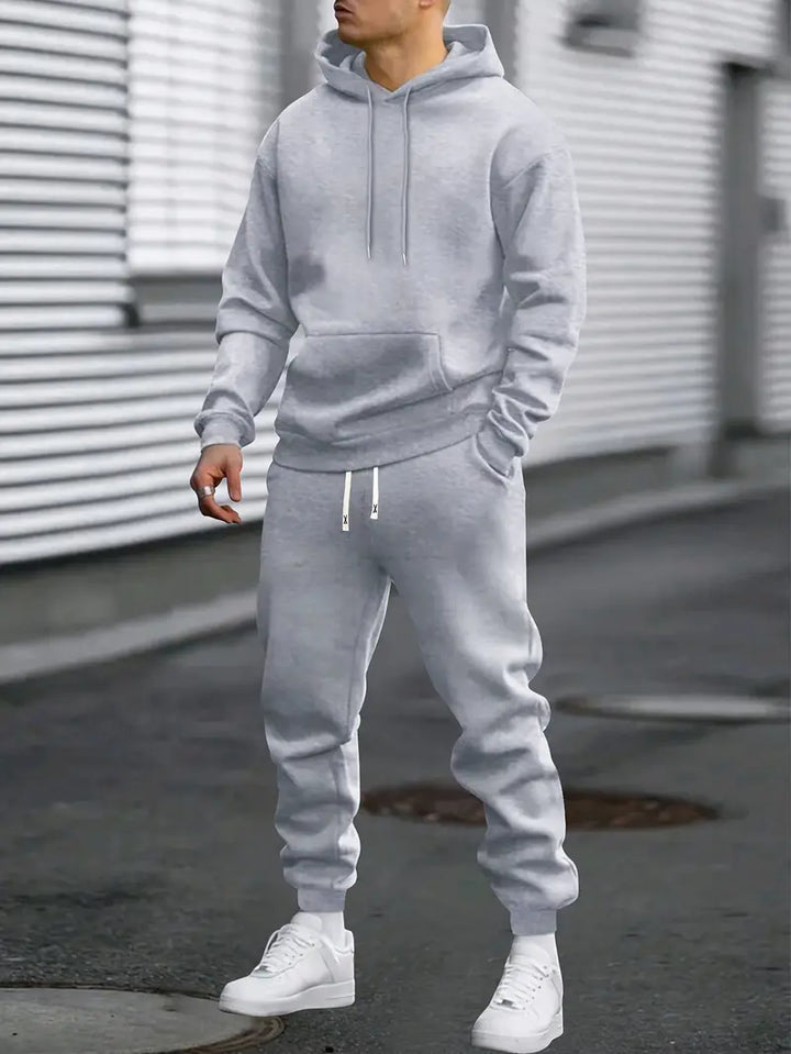 Ensemble homme sweat et pantalon décontracté élégant – Daniel – Gris clair